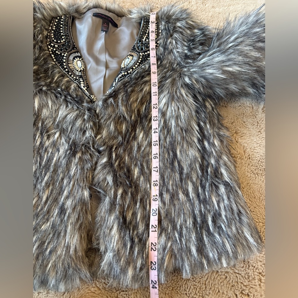 Andrea Behar days fur jeweled jacket, Women’s Small - Picture 5 of 10